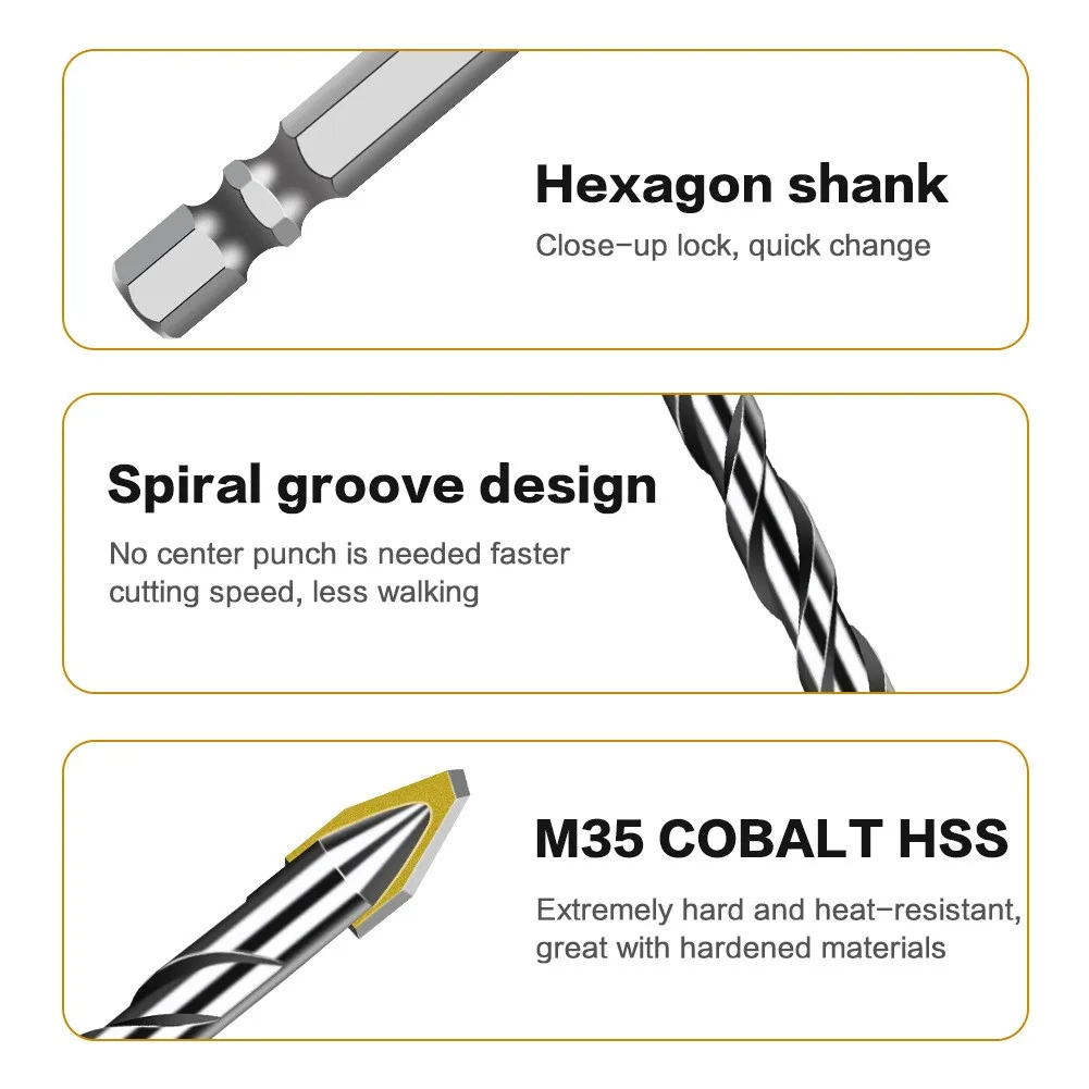 Eccentric Drill bits Precision Drilling 6/8/10/12mm Glass Tile Ceramic ...