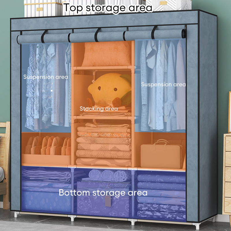 Cabinet For Clothes Wardrobe Clothes Storage Zipper Cabinet Portable ...