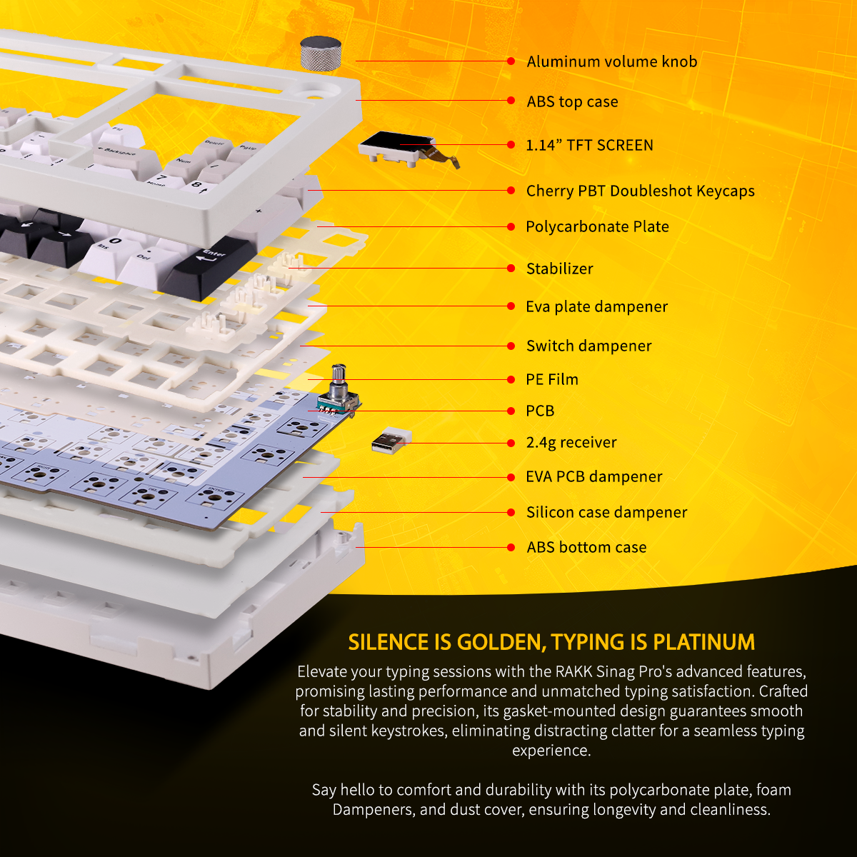 EasyPC | RAKK SINAG PRO Trimode Gasket Mount 1.4