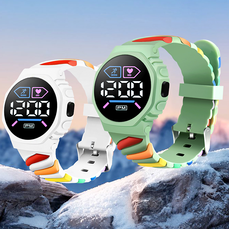 Led Screen Fashion Watch Rainbow Colorful For Men And Women Unisex ...