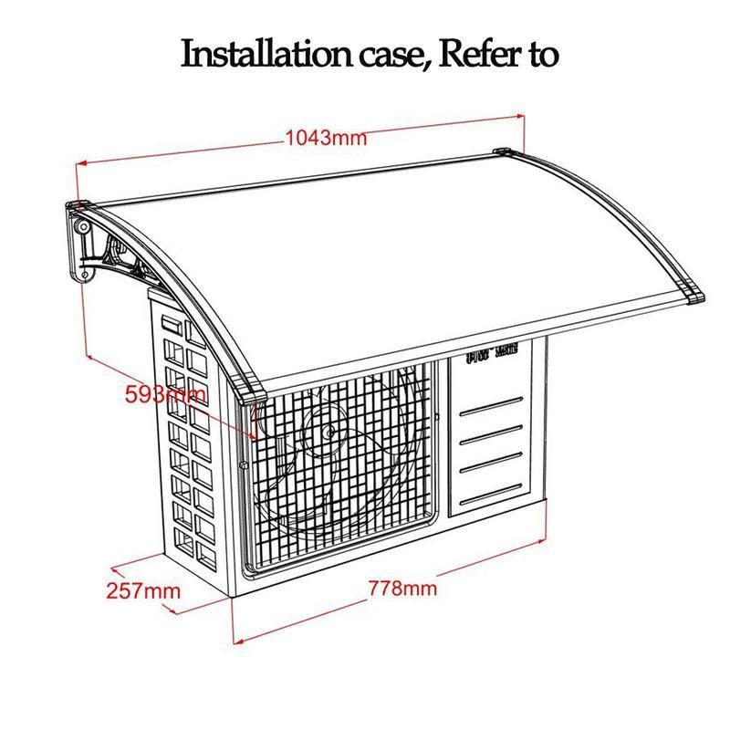 Awning Canopy with Bracket for Door and Window Canopy Roofing