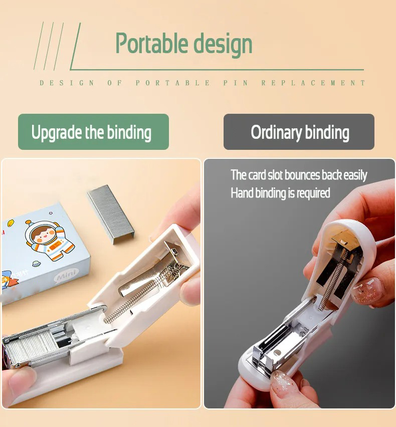 Mini Stapler Set with Staples Cartoon Stapler Student Stationery ...