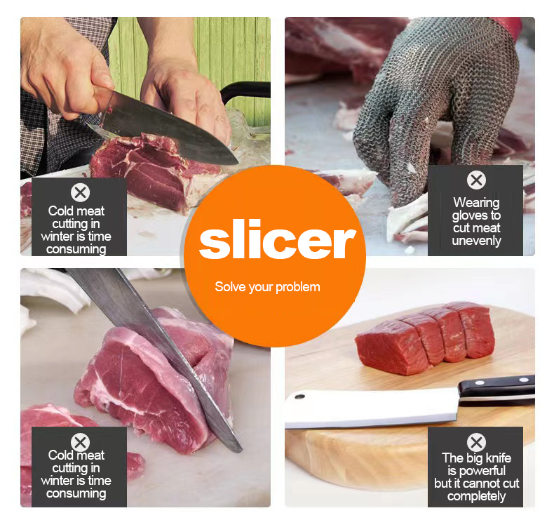SHANBEN Meat slicer Slicer 12-inch heavy-duty semi-automatic slicer ...