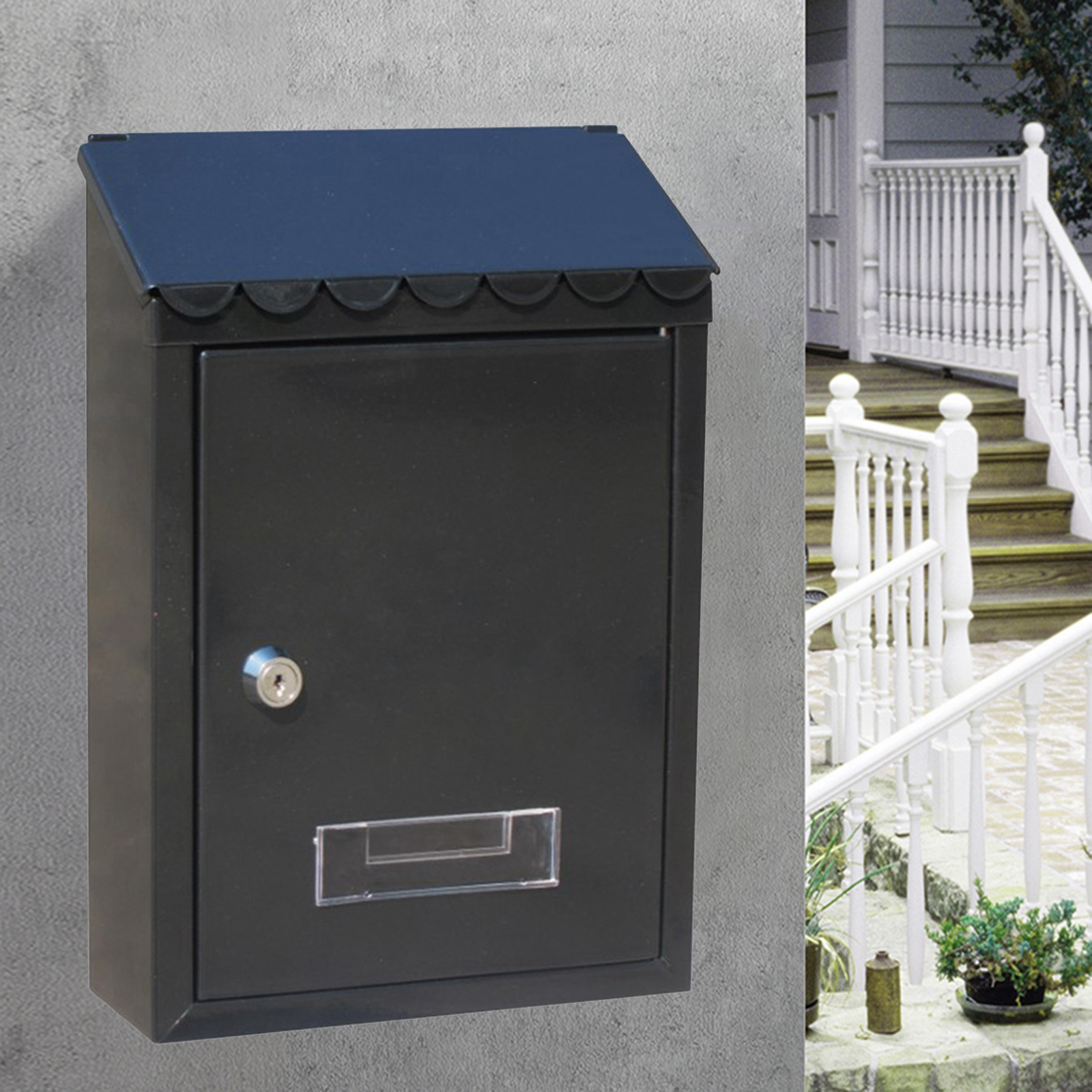 Mailbox Letterbox Secure Locking Mail Box Secure Large Storage | Shopee ...