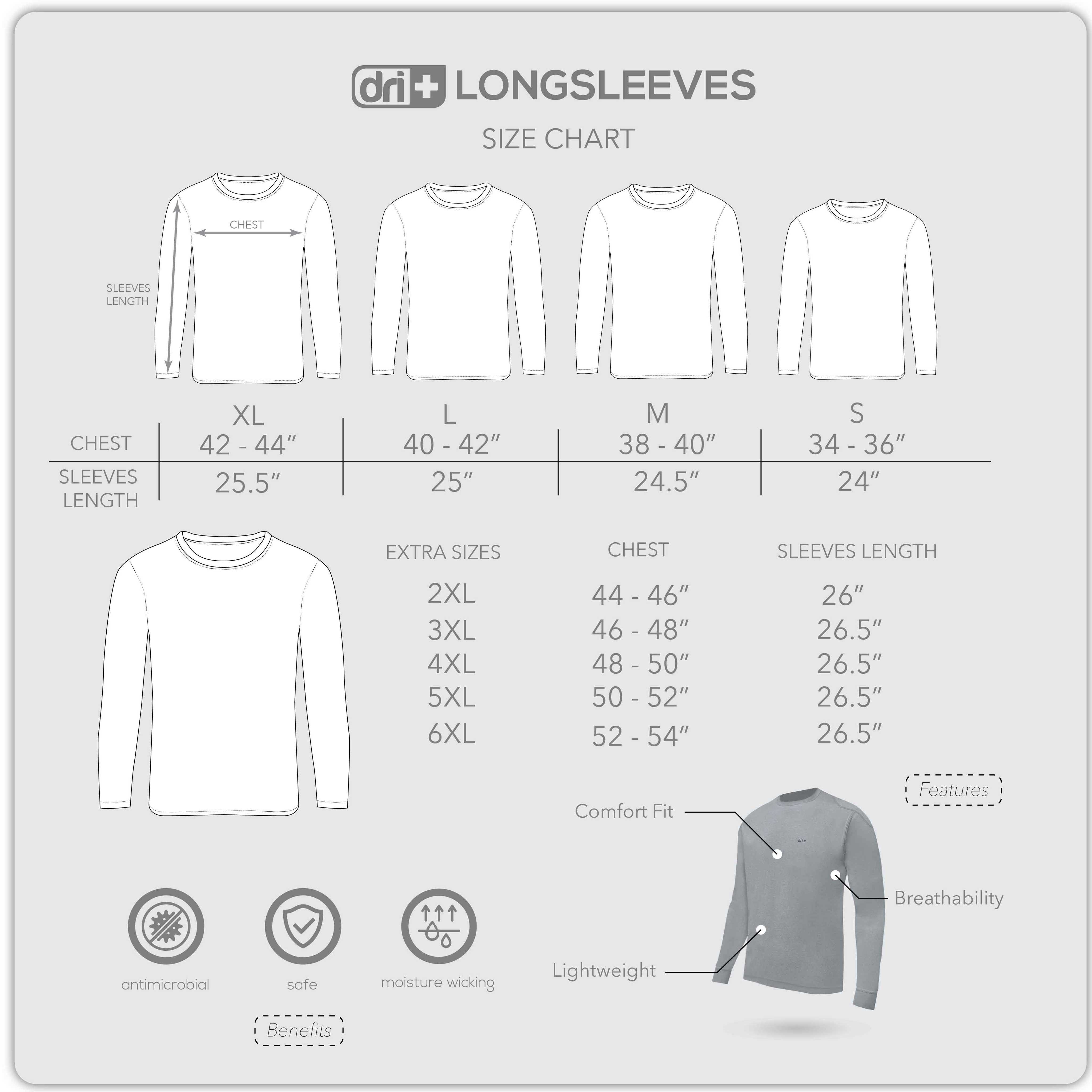 Dri Plus Men's Odor Free Motorcycle Jersey Long Sleeve DUMSSJR3402 ...