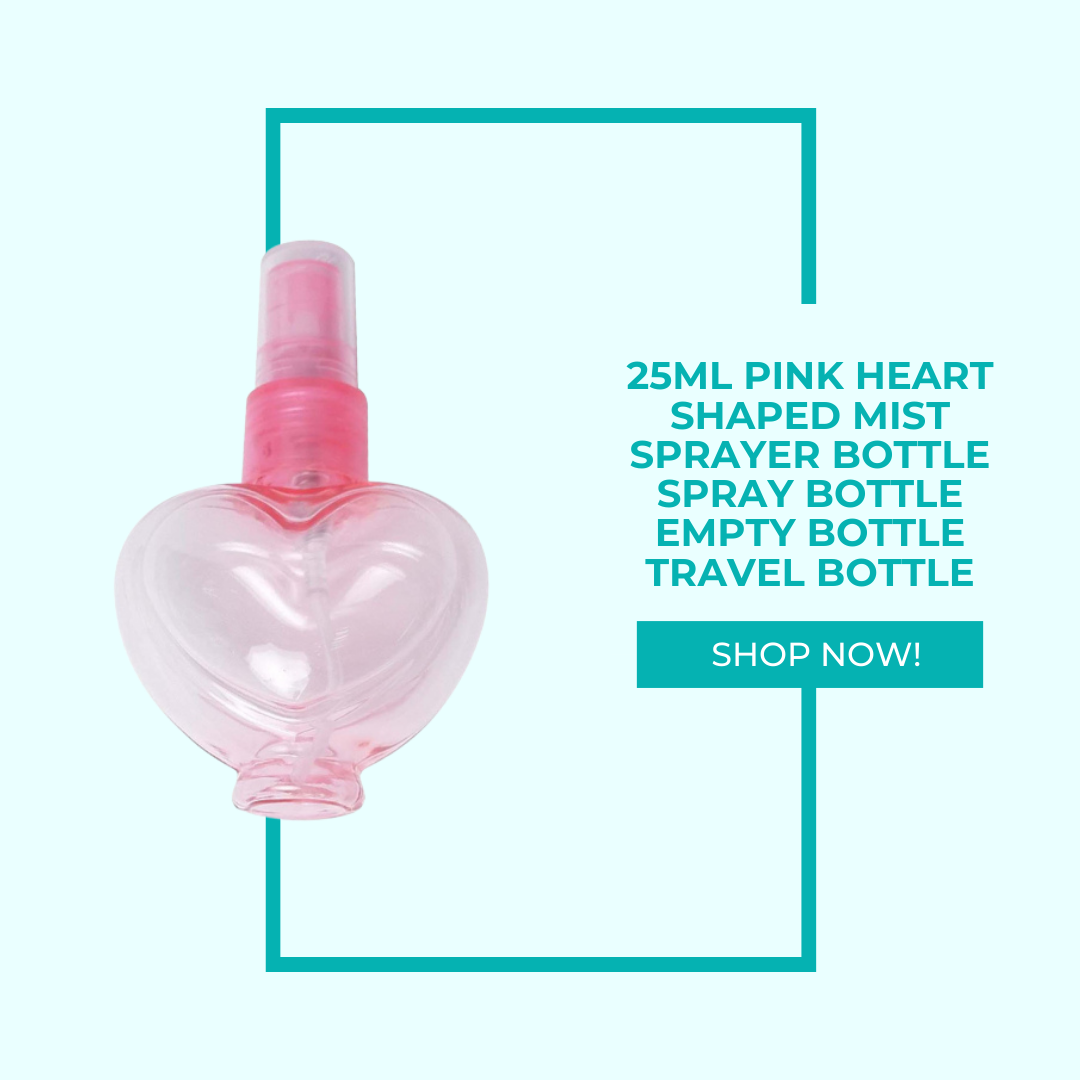 Groovy 25ml Pink Heart Shaped Mist Sprayer Bottle | Spray Bottle ...