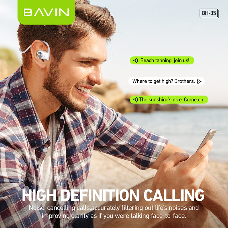 BAVIN BH35 Sports Bluetooth Wireless Lightweight Headphone Earphone ...