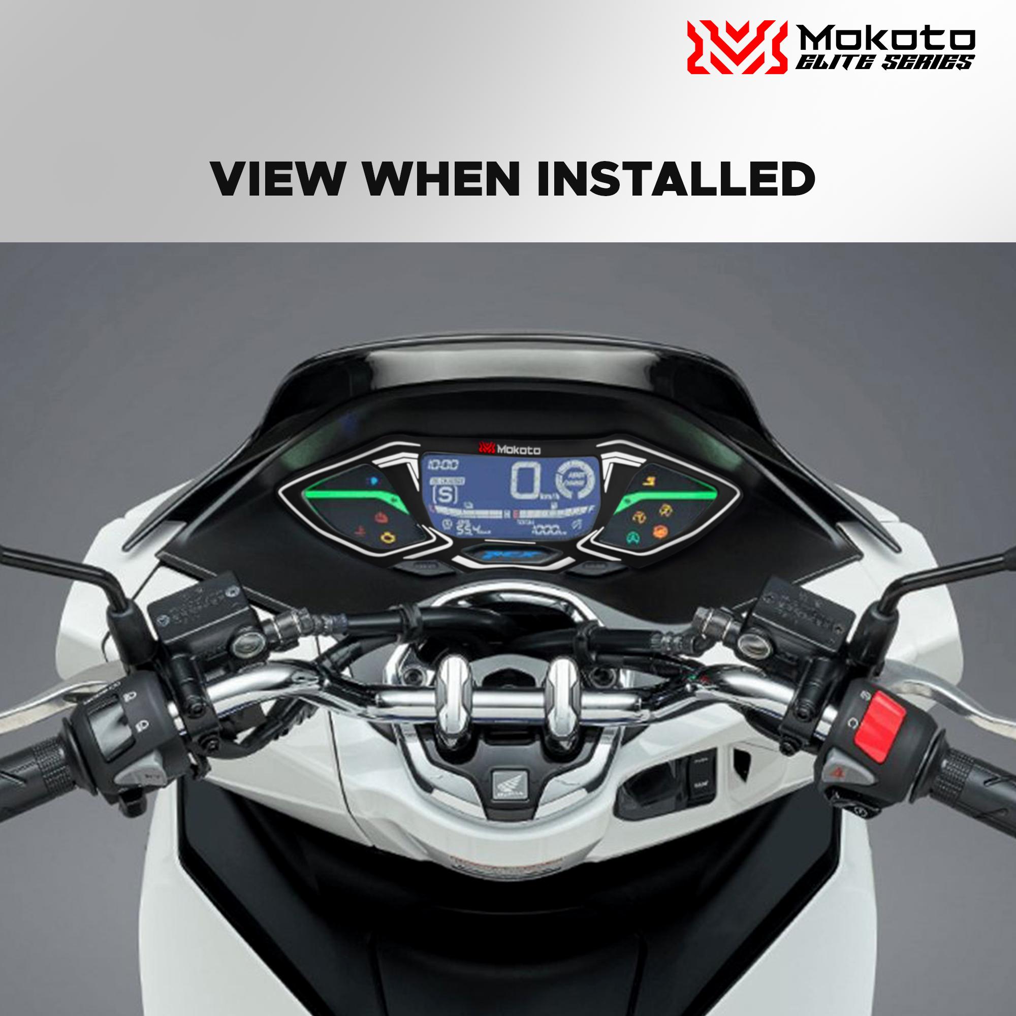 MOKOTO ELITE SERIES HONDA PCX 160 RUBBER SPEEDOMETER GAUGE PANEL ...