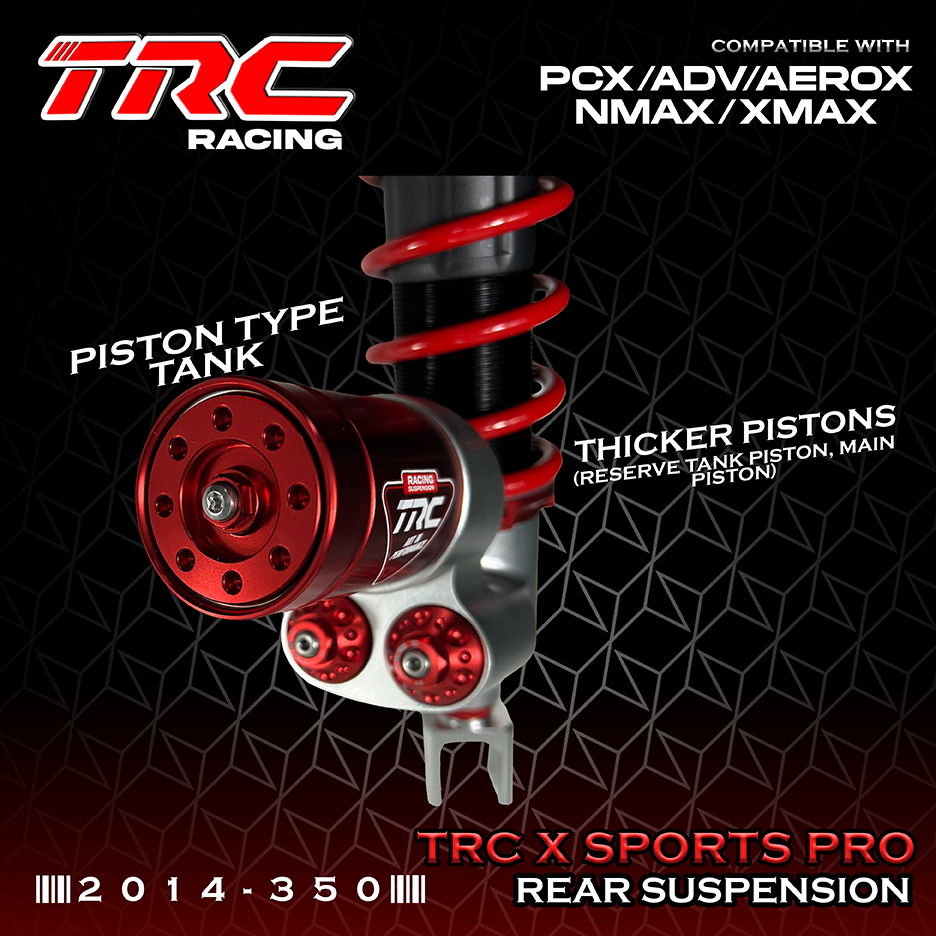 TRC Racing PH X SPORTS PRO 350mm PCX/ADV/XMAX Shock Absorber Suspension ...
