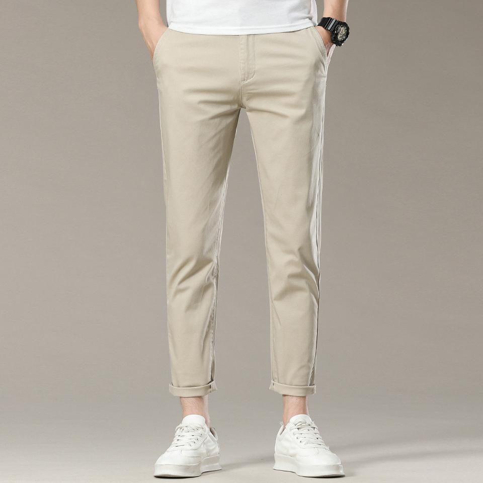 Trousers pants for men official Korea style Ankle Cut Slim Fit TROUSER ...