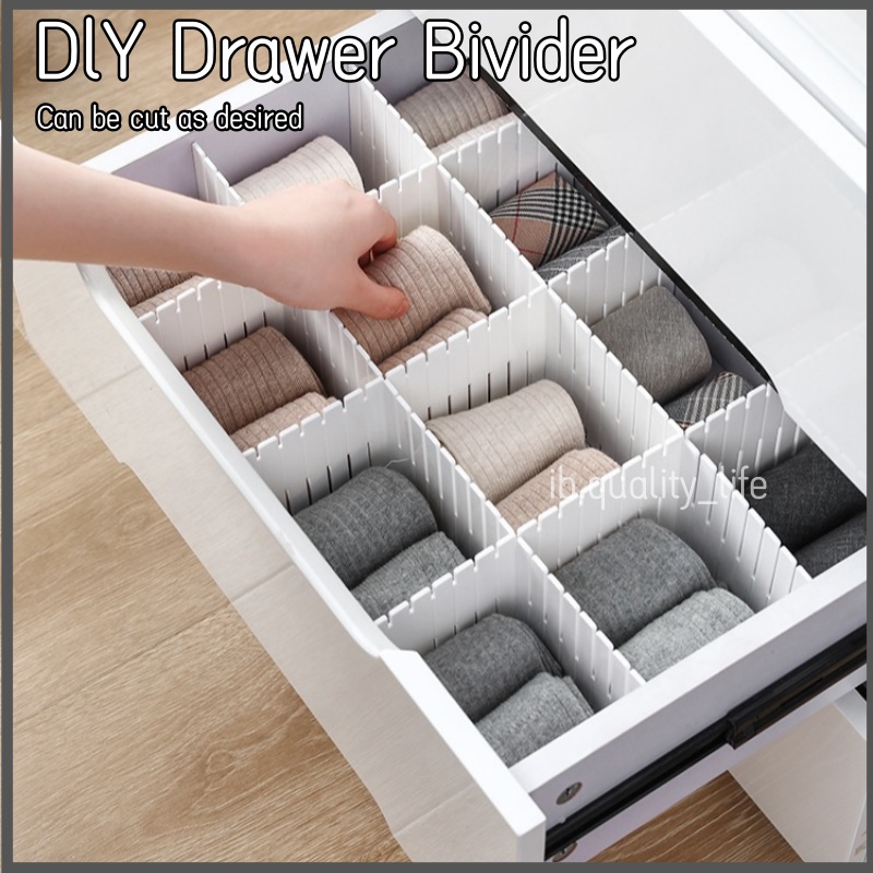 1Pc Drawer Divider Adjustable DIY Partition Drawer Free Combination ...