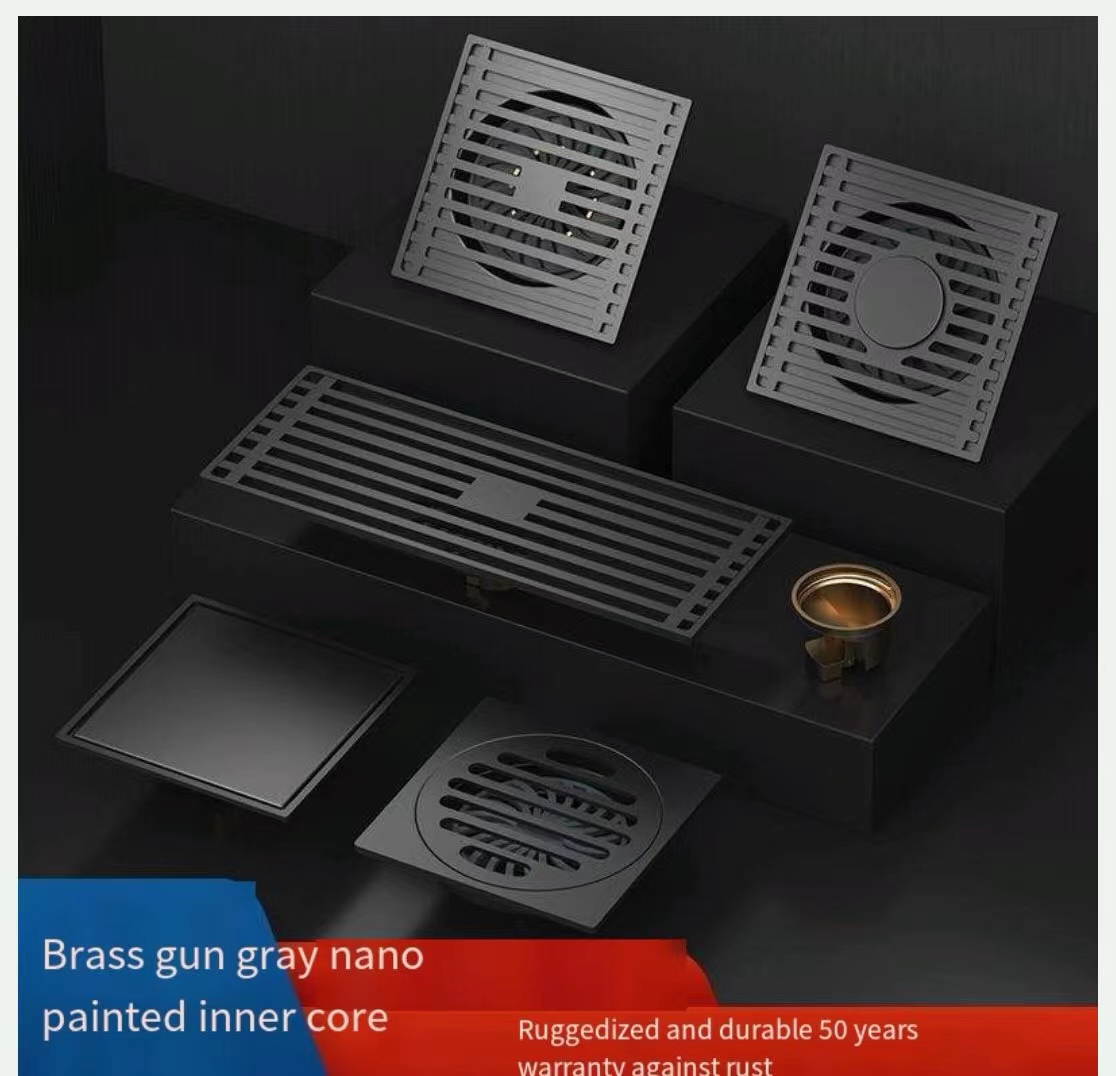 Square Floor Drains SUS304 Stainless Steel Shower Drainer Bathroom ...