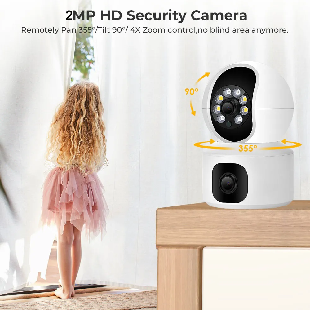 ICSEE XM R11 CCTV Camera 1080P HD Wifi Dual Lens Connect To Cellphon ...