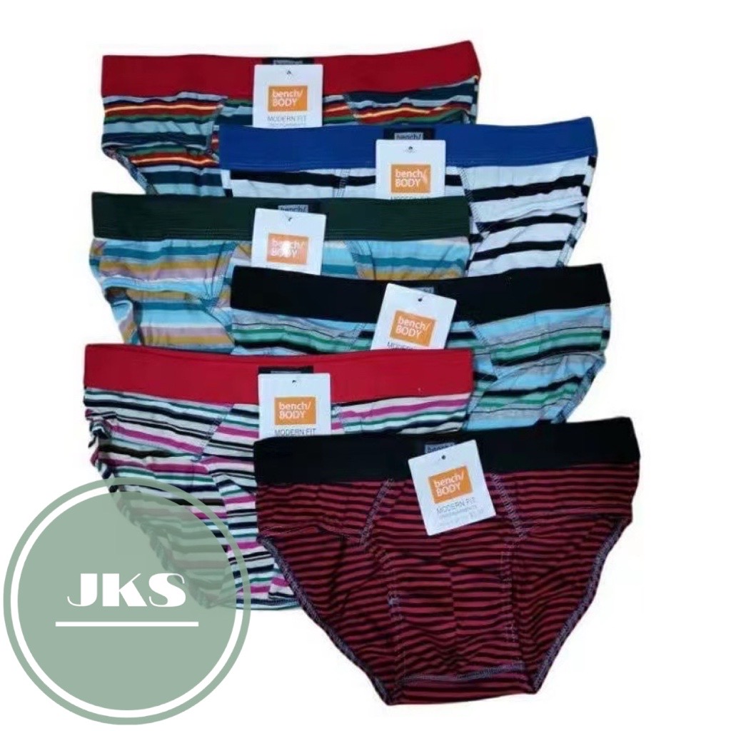 JKS COD☑️6Pieces bench body Men's 100% Cotton Brief New C.A brief ...