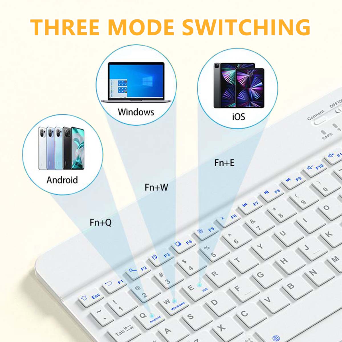 MKEPS 10 Inch Bluetooth Keyboard Wireless Keyboard And Mouse Set Mini ...