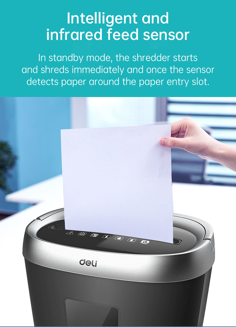 Deli A4 Automatic Paper Shredder 80W Heavy Duty Strips Shredding ...