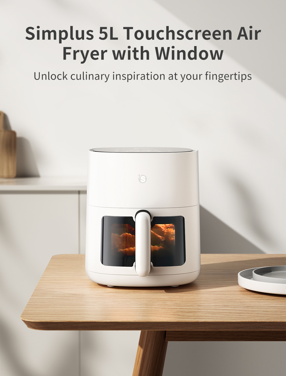 Simplus 5L Air Fryer Viewable Window Touch Screen Multi-function ...