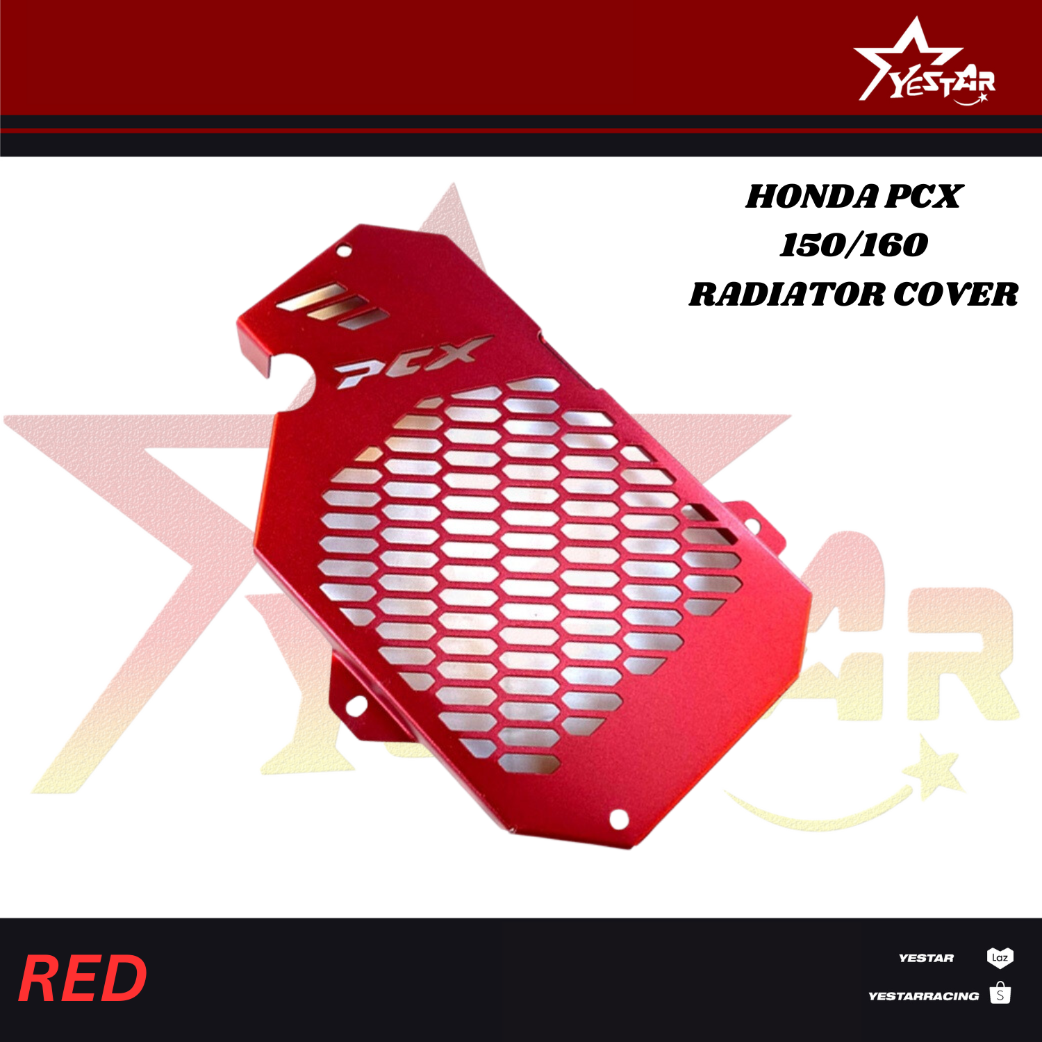 YESTAR PCX 160 Radiator Cover Full Alloy Quality Made in Thailand ...