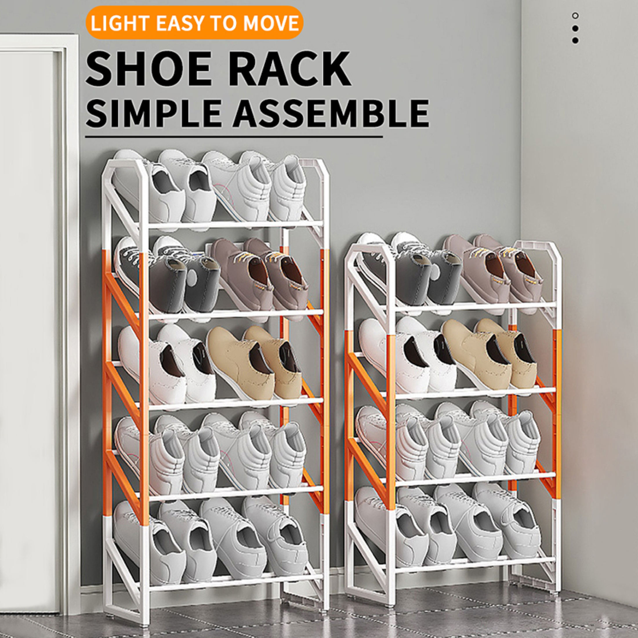 5 Layer shoe rack shoe racks heavy duty Colored Stainless Steel ...