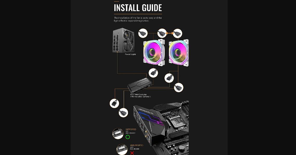 DarkFlash Infinity 24 ARGB 3-in-1 with Controller Remote ARGB Chassis ...