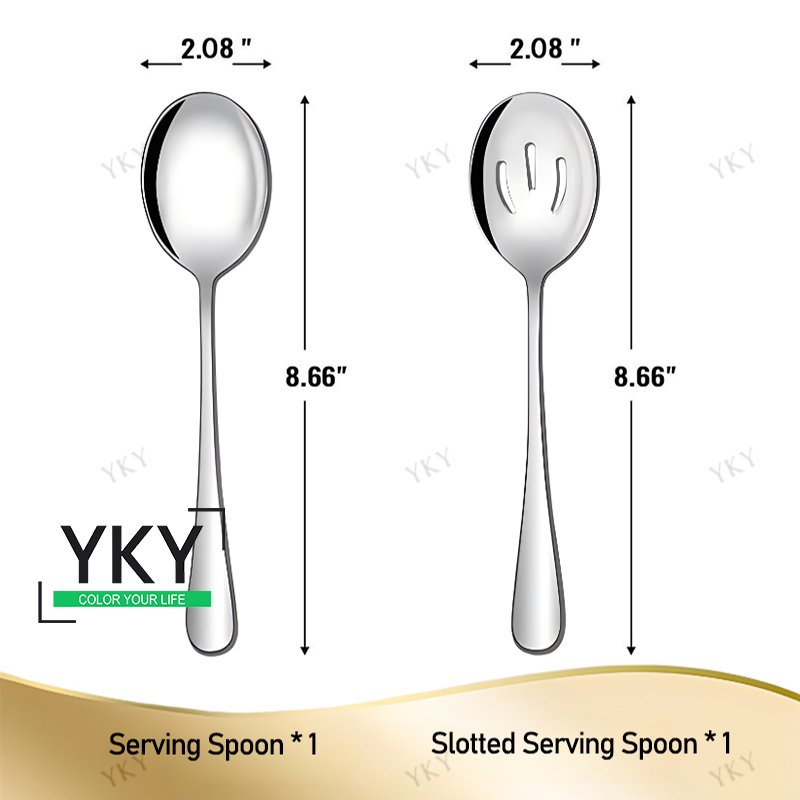 Stainless Serving Spoons Slotted Serving Spoons Pie Cake Server Buffet ...