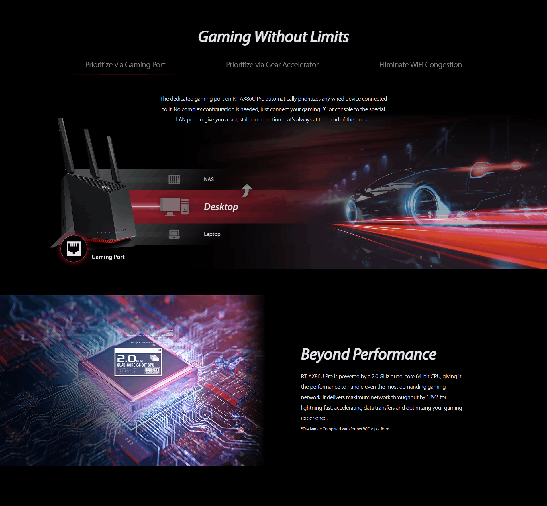 ASUS RTAX86U Pro (AX5700) Dual Band WiFi 6 Extendable Gaming Router, 2