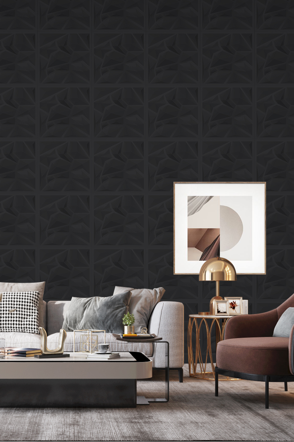 Pvc Wall Panel 3D Wallpaper Wall Design decor Home Living Room ...