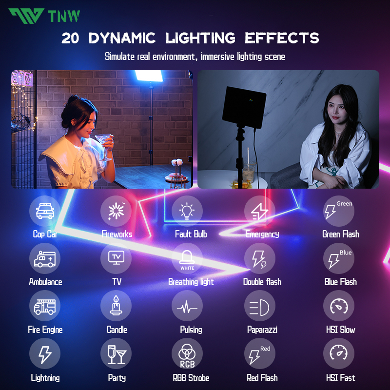 TNW 11 inch RGB LED Light Studio Video Photography Fill Light CRI95 ...