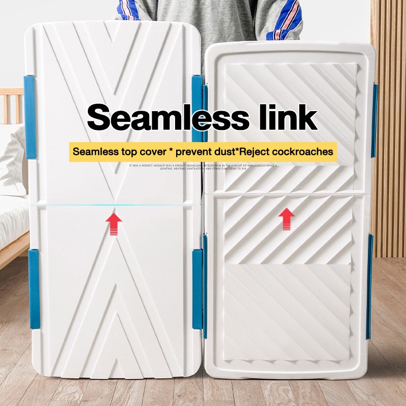 Under Bed Storage Box With Wheels Oversize Flat Clothes Organizer