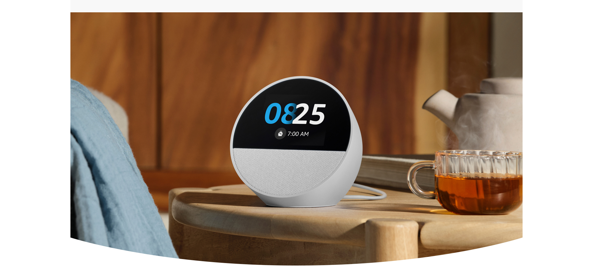 Amazon Echo Spot Smart Alarm Clock with Vibrant Sound and Alexa ...