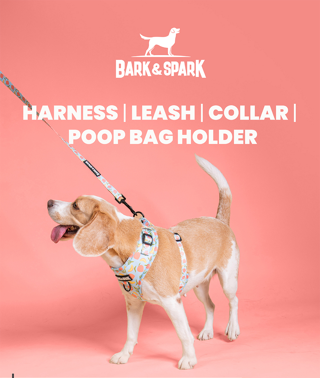 Bark and Spark Adjustable Dog Harness Soft and Durable Neoprene