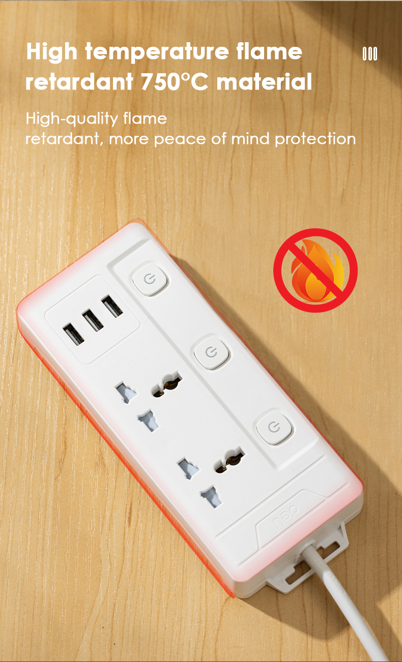 Deli Power Socket Extension Universal Electric Sockets With USB Port ...