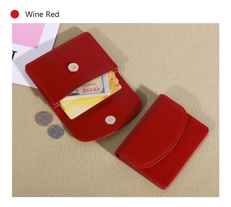 Mumu 1082 Woman Wallets PU Leather Simple Solid Color Wallet For Women ...