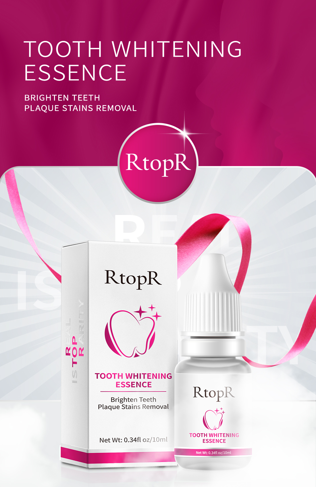 RtopR Teeth Oral Hygiene Essence Whitening Daily Use Effective Remove ...