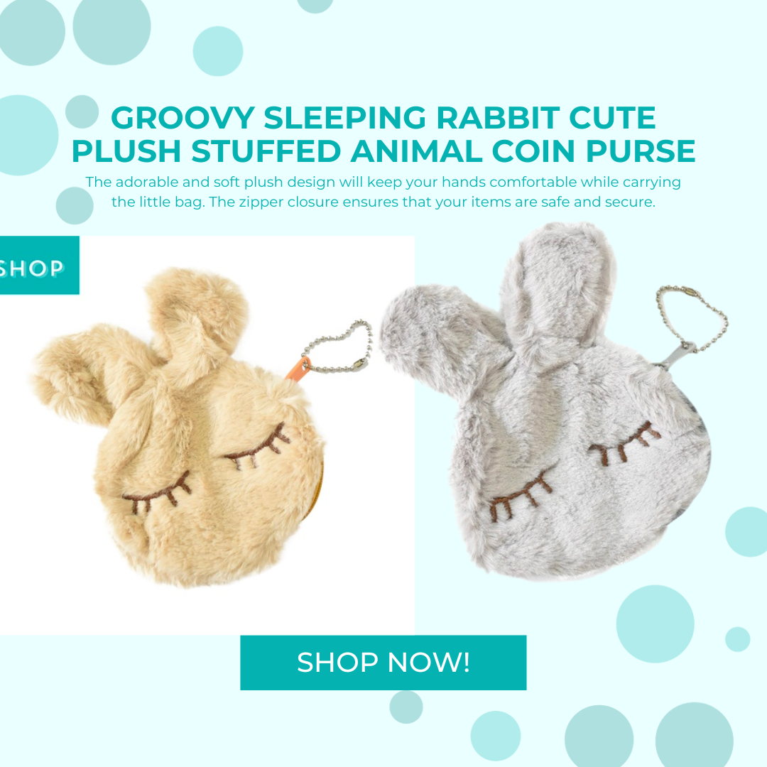 Groovy Sleeping Rabbit Cute Plush Stuffed Animal Coin Purse | Shopee ...