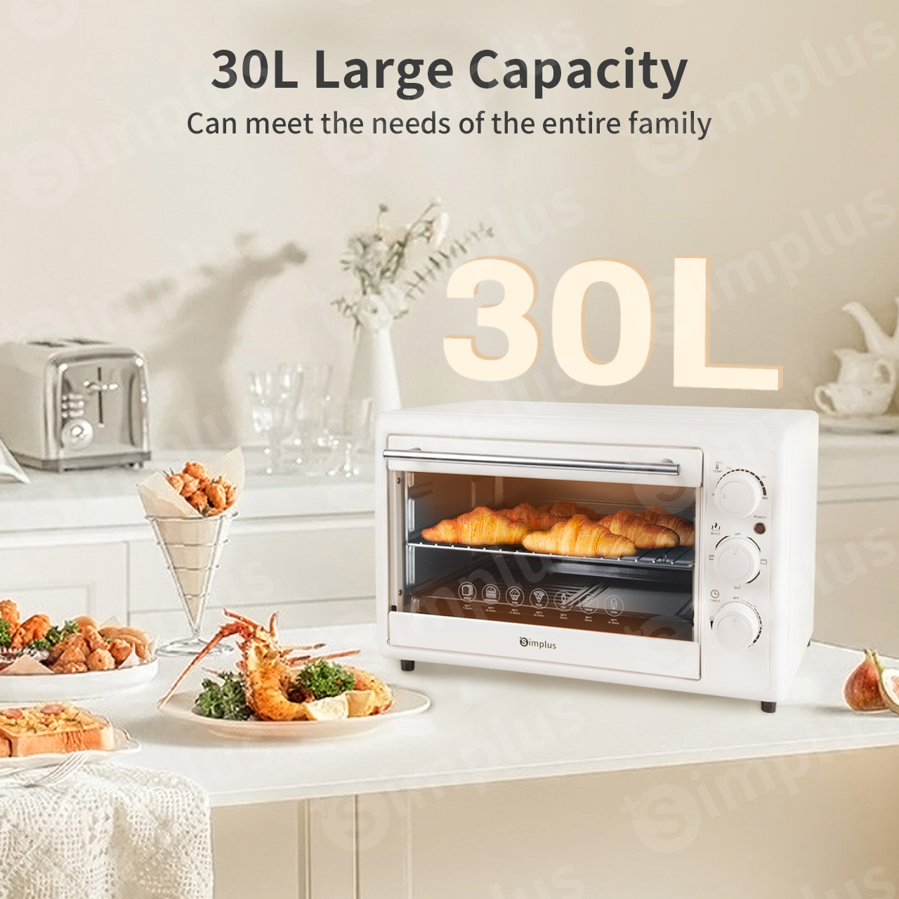 Simplus Electric Oven 12L/30L Large Capacity Household Baking ...