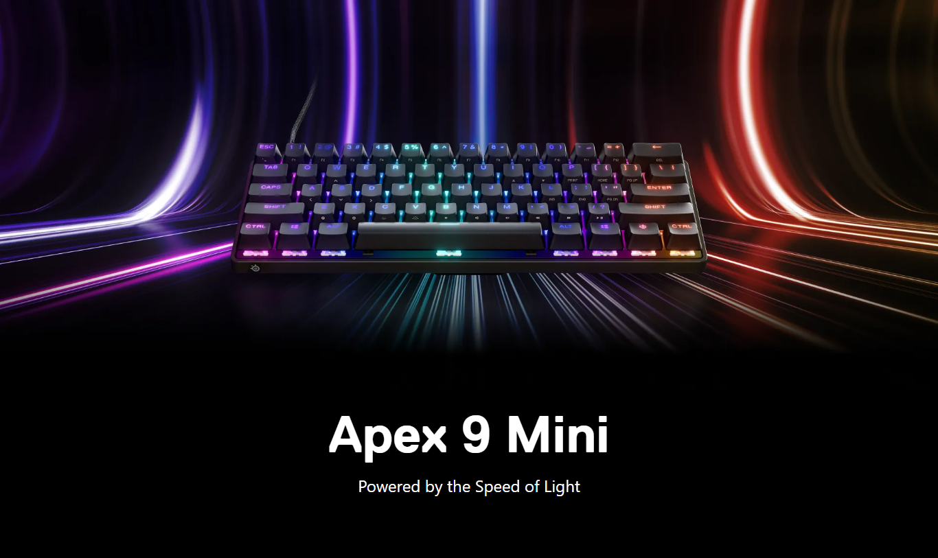 SteelSeries Apex 9 Mini OptiPoint Optical Switch Wired Gaming Keyboard ...