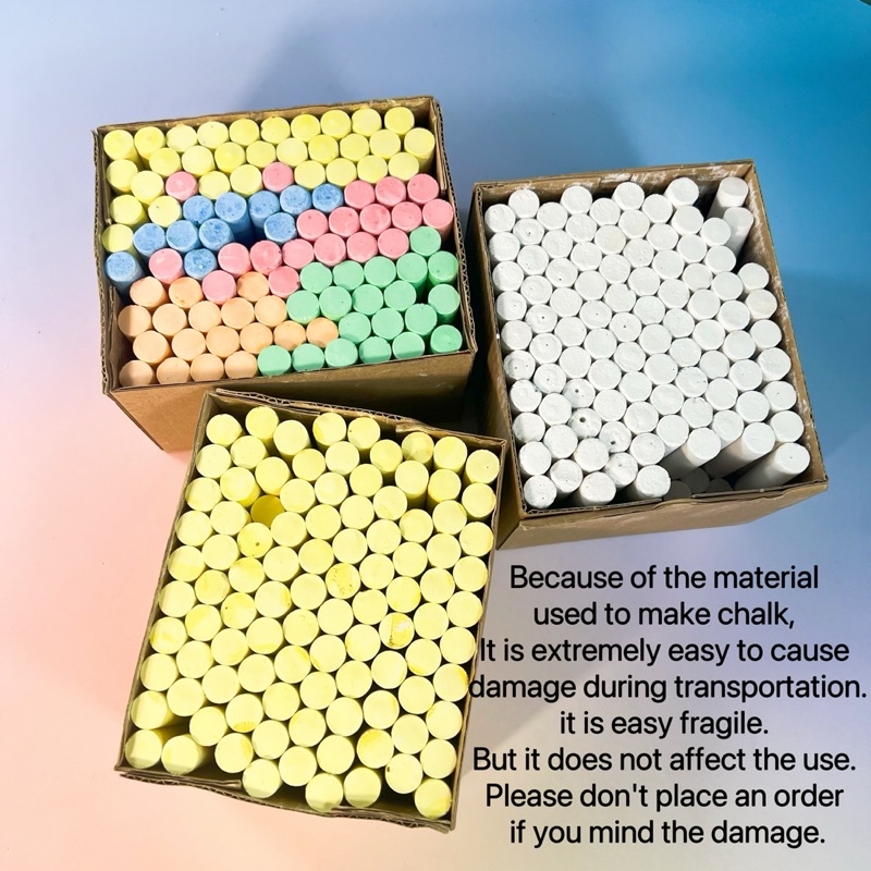 Non-Toxic Black Board Chalk / Dustless Blackboard Chalk / White Yellow ...
