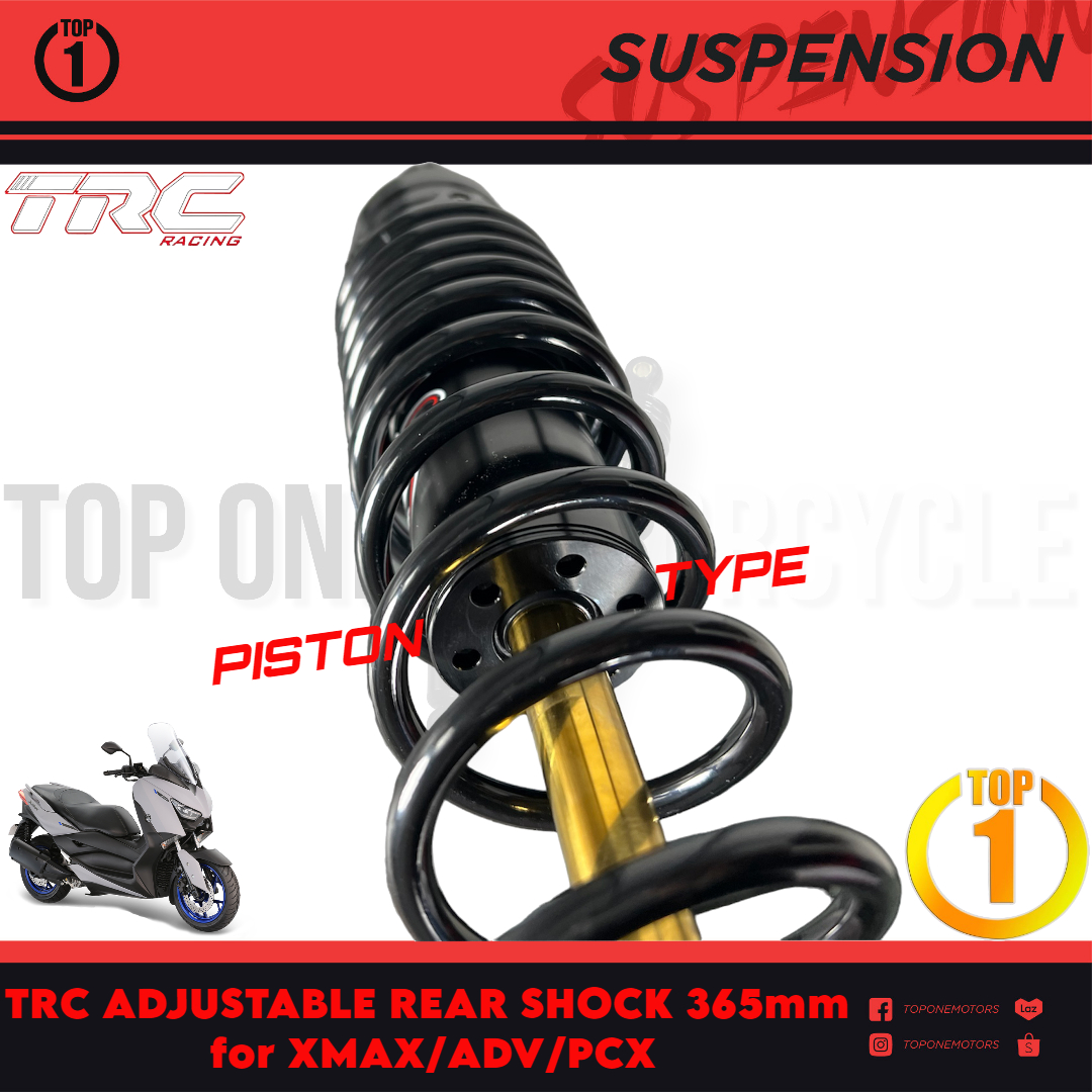 TOP1 PH TRC AI-TECH SERIES ADJUSTABLE REAR SHOCK 365mm for XMAX/ADV/PCX ...