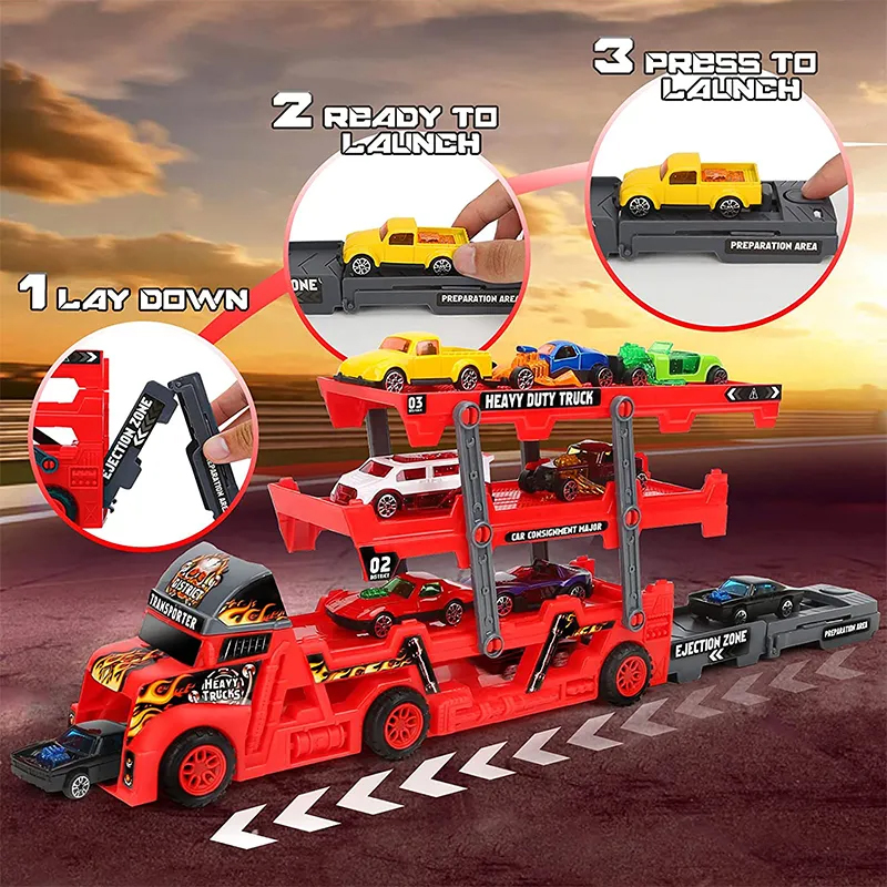 New Folding Race Car Storage Container Truck Carry Case Toy Vehicles ...
