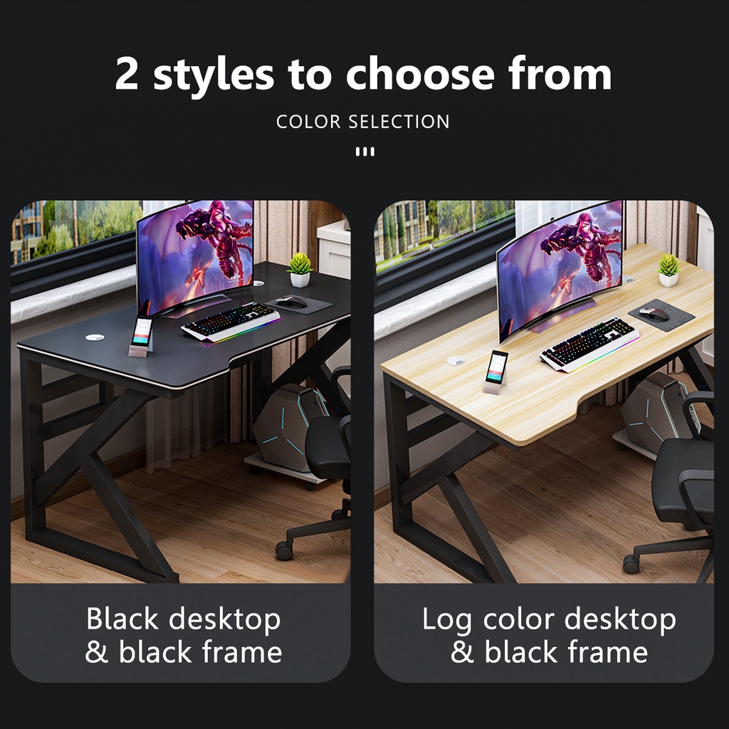 IEAK 100/120CM Small Gaming Computer Table for Desktop Big 140x60 ...