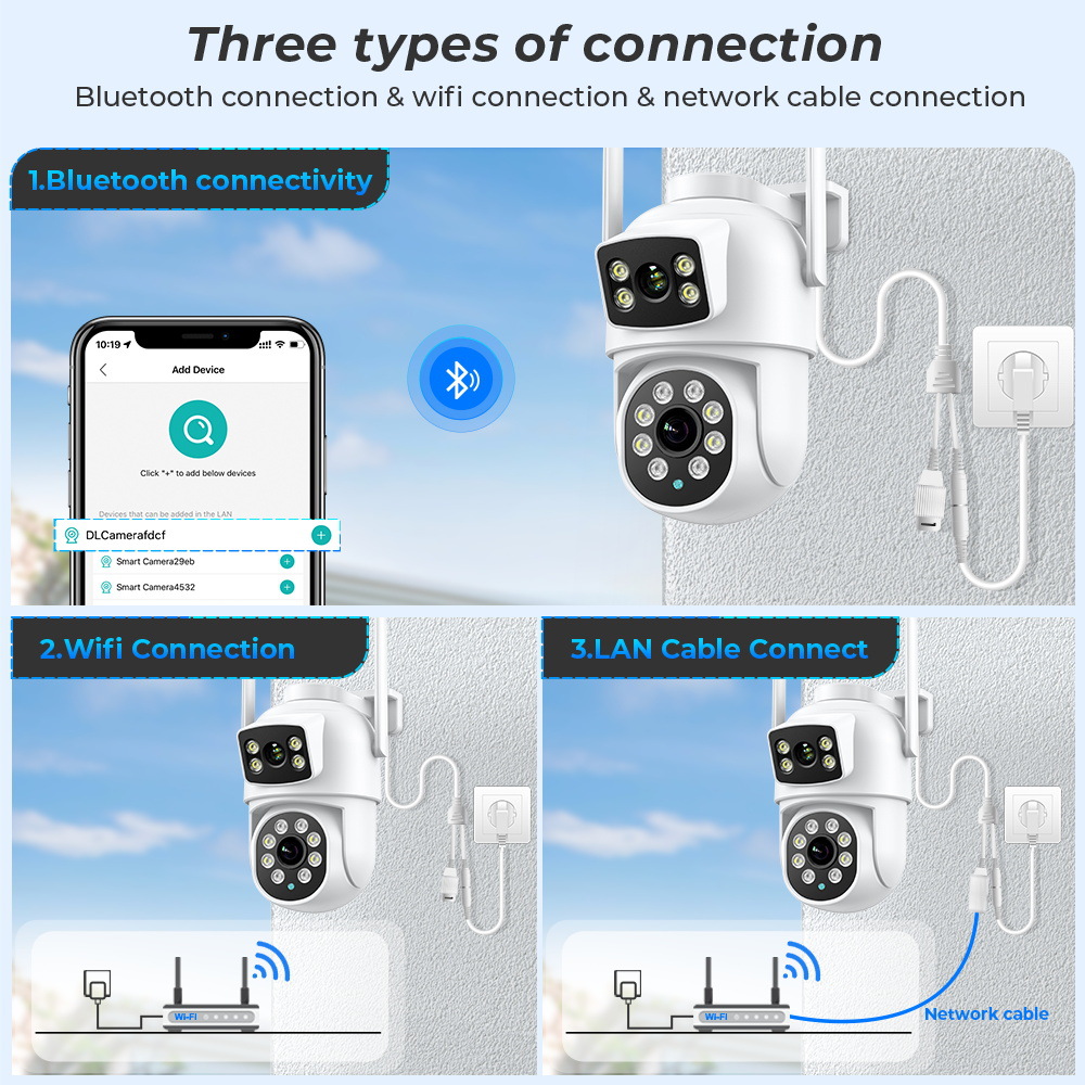 ICSEE XM R6 Dual Lens CCTV Camera 6MP HD Night Vision Wifi PTZ Outdoor ...