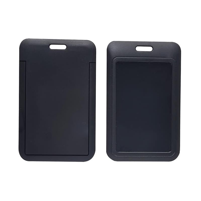 Plastic Box ID Card Holder Id Badge, Vertical, Double Sides Visible ...