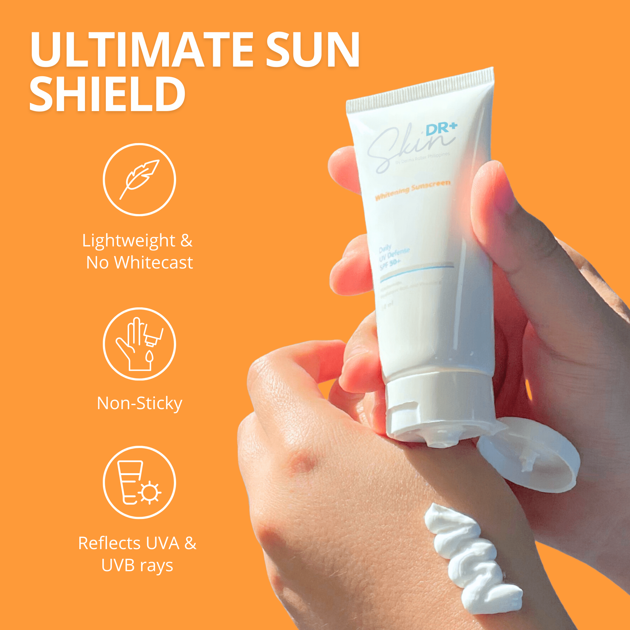 Daily UV Defense Whitening Sunscreen with Niacinamide, HA, Vitamin E ...