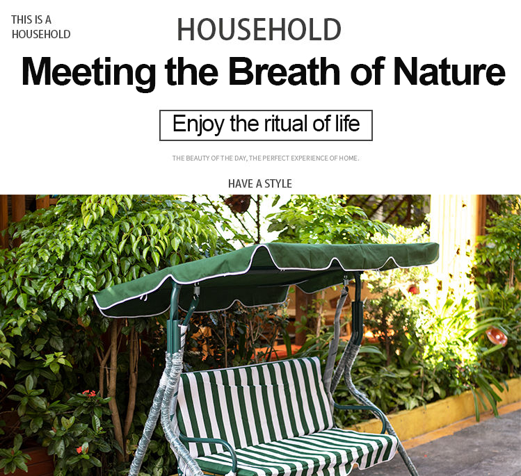 Three-person outdoor rocking chair home outdoor swing rocking chair ...
