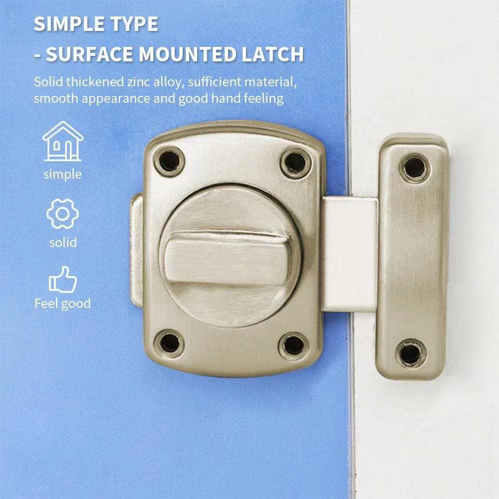 Universal Door Lock Twist Lock Heavy Duty Bolt Lock Slide Latch ...