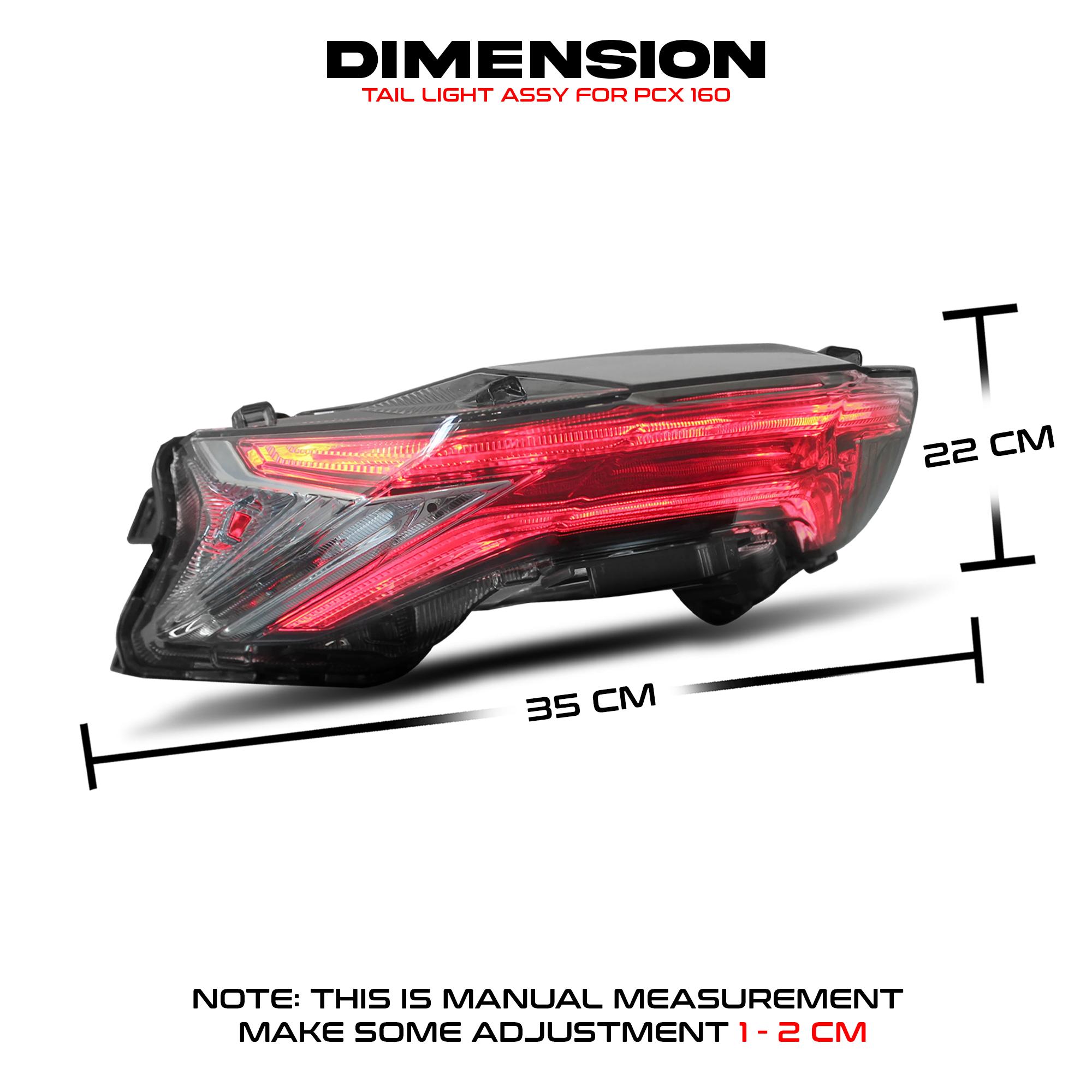 PHILED PCX 160 TAIL LIGHT ASSY REAR TAIL STOP LAMP CLEAR LENS BRAKE ...