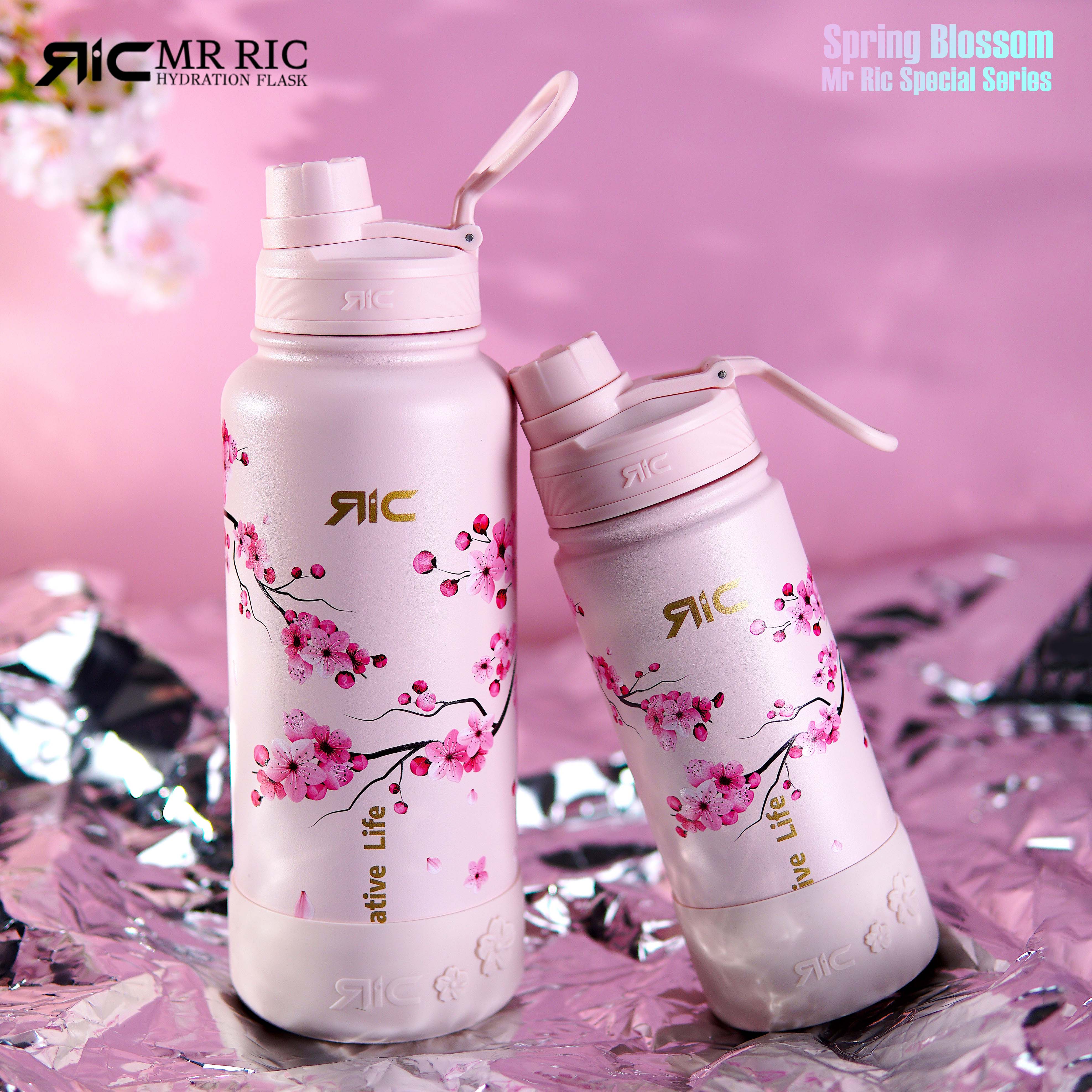 Mr Ric Sakura Spring Blossom Series Hydration Flask Vacuum Flask Spout ...