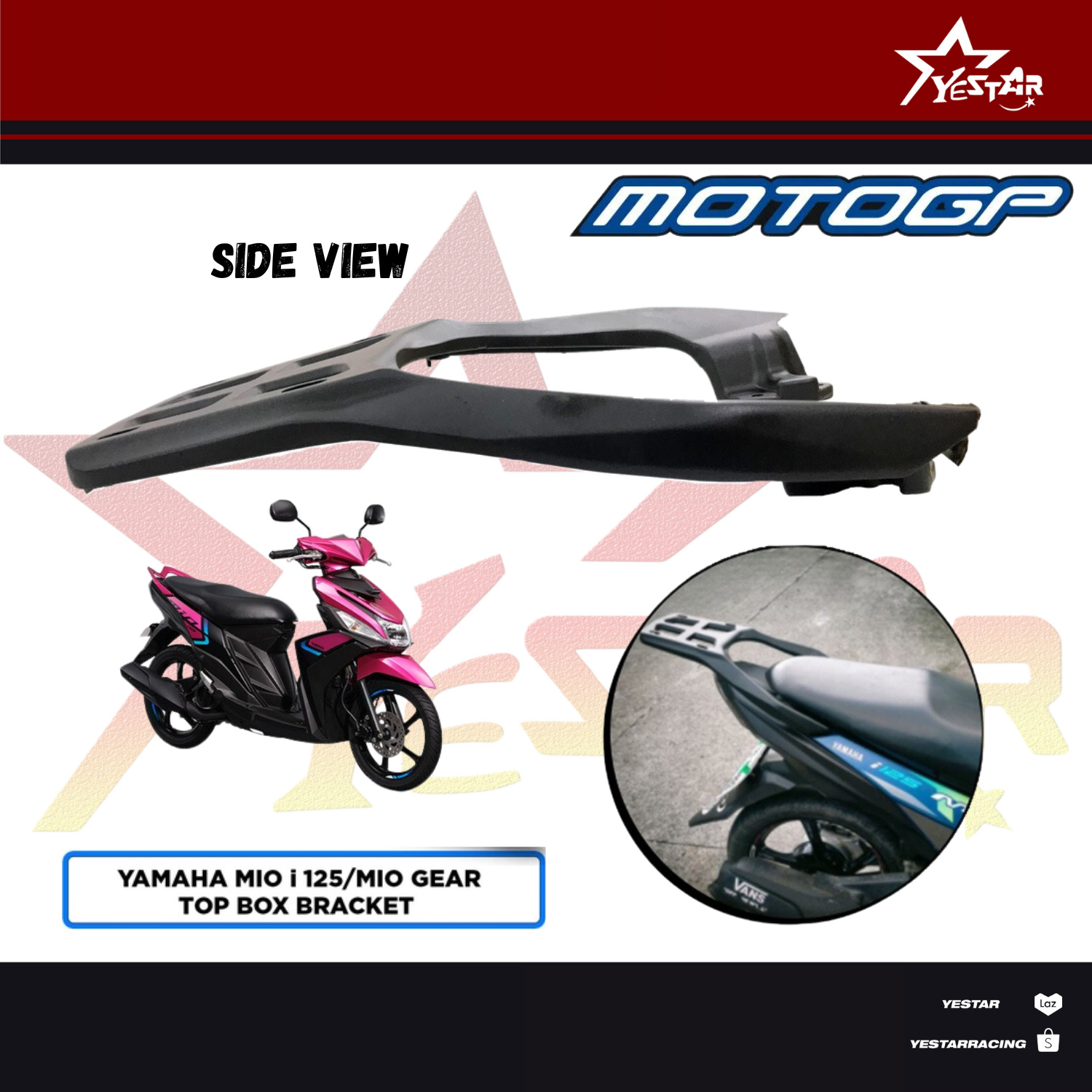 Yestar 1 pc Yamaha Mio i125 and Mio Gear Eagle Top Box Bracket Heady ...