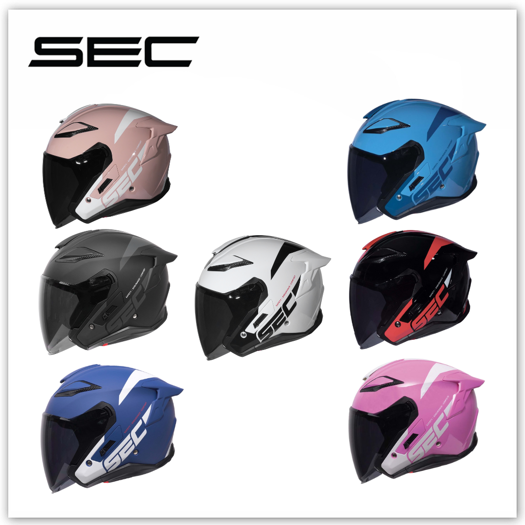 Sec Half Face Helmet for Motorcycle - Tempo (Gloss/Matte) (X-XXL ...